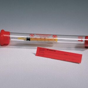 TUBE, COLL EVIDENCE EVA SAFE CLR BIOHAZ (12/CS)