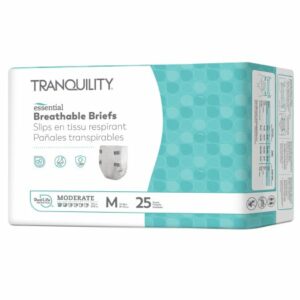 BRIEF, INCONT COMFORT CARE BREATHABLE WHT MED (25/BG 4BG/CS)