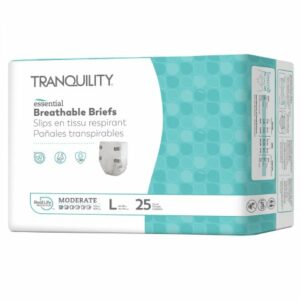 BRIEF, INCONT COMFORT CARE BREATHABLE WHT LG (25/BG 4BG/CS)
