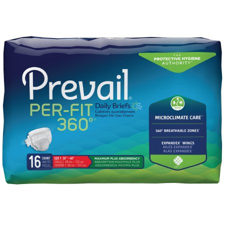 BRIEF, INCONT PREVAIL PER-FIT 360 SZ1 (16/BG 6BG/CS)