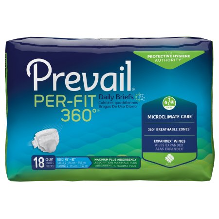 BRIEF, INCONT PREVAIL PER-FIT 360 SZ2 (18/BG 4BG/CS)