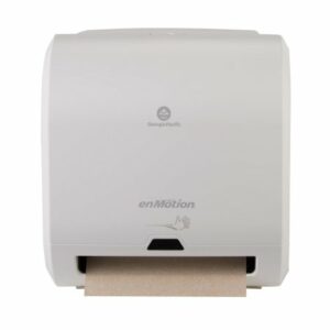 DISPENSER, TOWEL ENMOTION 8"  WHT 1-ROLL AUTOMATED