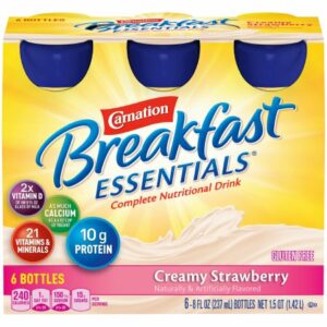 CARNATION BREAKFAST ESSENTIALS, RTD CREAMY STRAWBERRY 8OZ