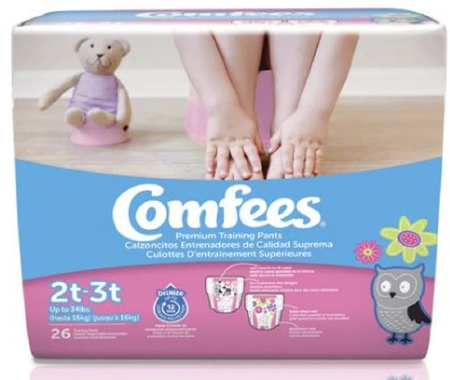 PANTS, TRAINING COMFEES GIRLS 2T-3T (26/BG 6BG/CS)