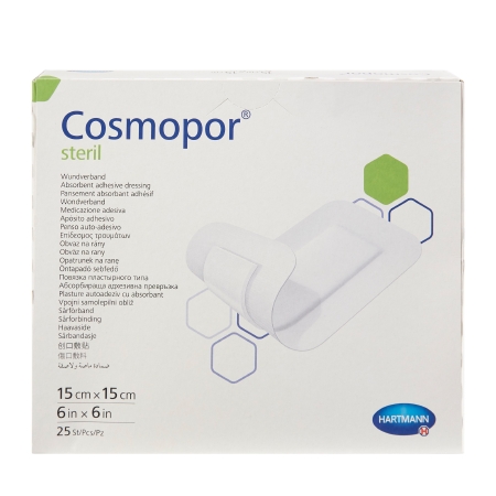 COSMOPORE ADH DRESS 6X6 ST 25/BX 8BX/CS LTXFR