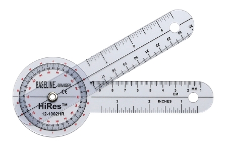 GONIOMETER CLR PLAS HIRES 6" 360DEG