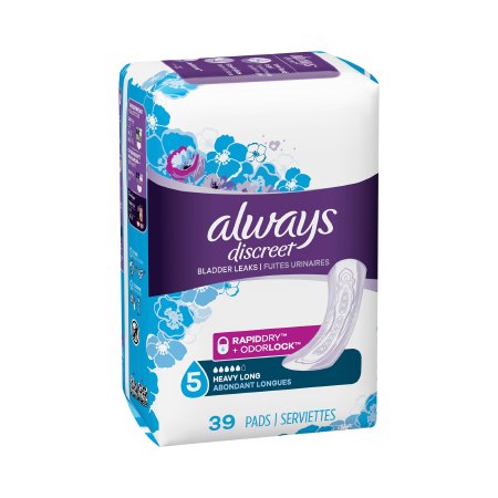 PAD, INCONTINENCE ALWAYS DISCREET MAXI LNG (39/PK 9PG