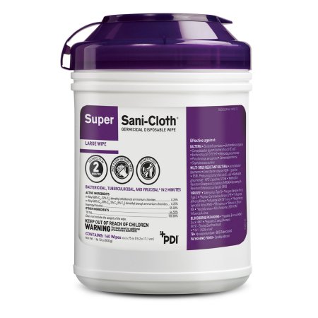 WIPE, SANICLOTH SUPER GERMICIDE LG (160/CN 12CN/CS