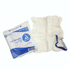 SPONGE, LAP STR PW 18X18 (5/PK40PK/CS)