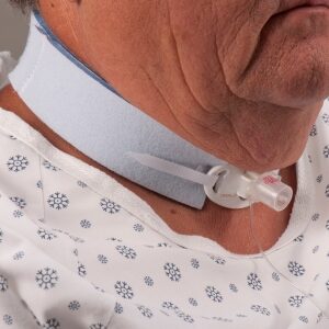 HOLDER, TRACH TUBE 1/2" WIDE NECKBAND 28" BLU (10/BX)