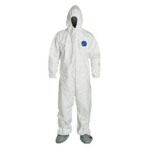 COVERALL, TYVEK HOODED DISP WHT LG (6/PK)