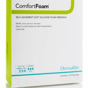 DRESSING, WOUND CMFRT FM SIL ADH W/O BORDER 8"X8" (5/BX)