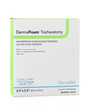DRESSING, WND DERMA FM STR WATERPRF 3.5"X3.5" (10/BX)