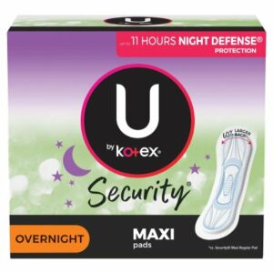 PAD, KOTEX MAXI OVERNIGHT NON-WINGED (14/PK 8PK/CS)