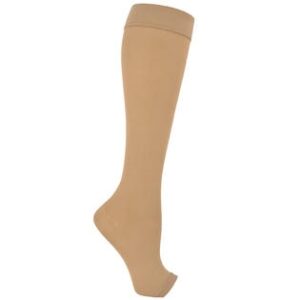 STOCKING, ANTI-EMB KNEE-HI OPEN TOE MGE MED 18MMHG