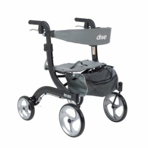 WALKER, ROLLATOR NITRO HEMI HGHT ALUM BLK D/S