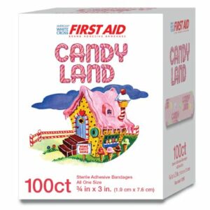 BANDAGE, ADHSV CANDY LAND 3/4X3" (100/BX 12BX/CS)