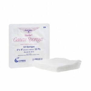 GAUZE, CTN 4X4X12 (10/TR 128TR/CS)