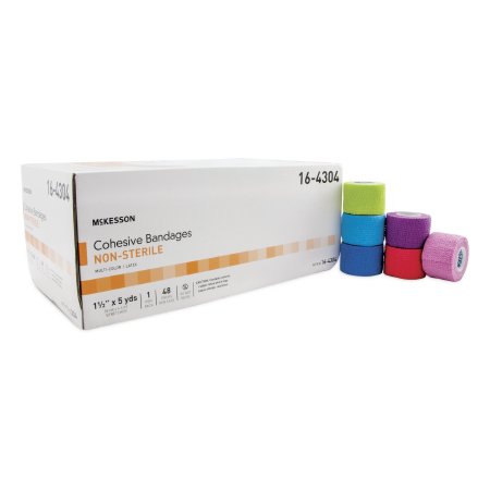 BANDAGE, COHESIVE 1.5" COLOR PK (48/CS)