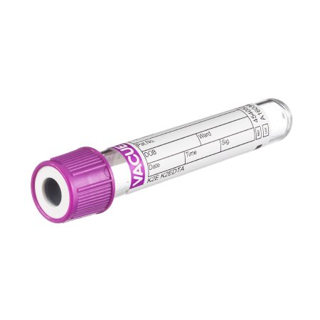 TUBE, BLD COL K2EDTA LAV/WHT 1ML PET VACUETTE (50/BX 24BX/CS