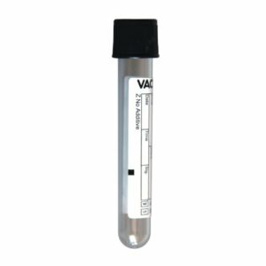 TUBE, BLD COL PLAIN BLK 2ML PET VACUETTE (50/BX 24BX/CS)
