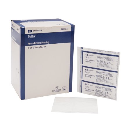 DRESSING, NONADH OUCHLESS TELFA CTN 3"X4" (100/CT) KENDAL
