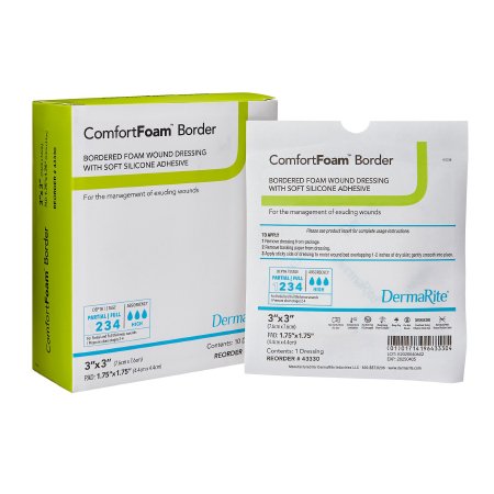 DRESSING, COMFORT FM BRDR LITE3X3 (10/BX)