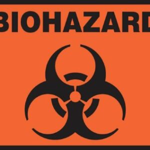 LABEL BIOHAZARD 3.5X5" (5/PK)