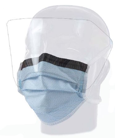MASK, SURG W/EYESHLD TIES ASTM3 ANTIFOG (25/BX 4BX/CS)