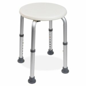 STOOL, SHOWER SAFETY TOOL-FREEASSEMBLY WHT 300LBS