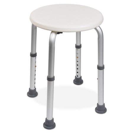 STOOL, SHOWER SAFETY TOOL-FREEASSEMBLY WHT 300LBS