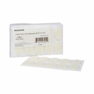 PEDI-PAD, FELT ADH WHT #101-REEGULAR 1/8" (100/PK 20PK/CS)