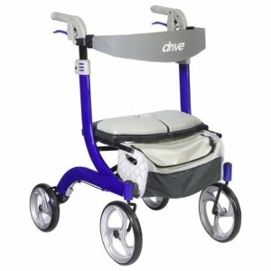 WALKER, ROLLATOR NITRO DLX FIRM FOAM SEAT BLU FRAME