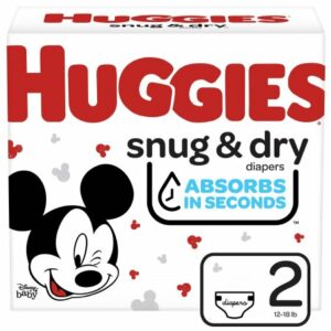 DIAPER, HUGGIES SNUG & DRY JUMBO PK SZ2 (34/PK 4PK/CS)
