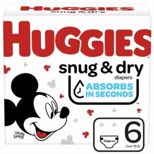 DIAPER, HUGGIES SNUG & DRY JUMBO PK SZ6 (19/PK 4PK/CS)