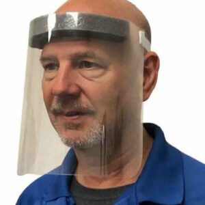 SHIELD, FACE W/ELAS HEADBAND &1" BROW FOAM 13"X9" (100/CS)