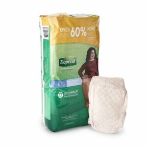 UNDERWEAR, INCONT DEPEND MAX FML BLUSH LG (28/PK 2PK/CS)