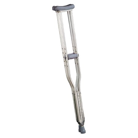 CRUTCHES, ALUM W/PUSH BUTTON ADJ ADLT 300LB CAP (8PR/CS)