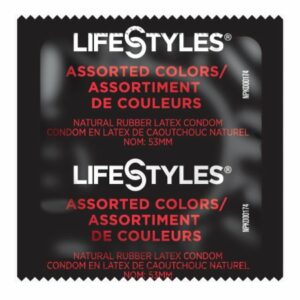 CONDOM, LIFESTYLES LUB ASTD COLORS (1008/CS)