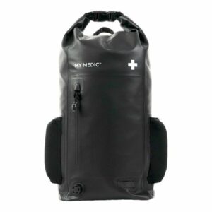 SURVIVAL KIT, FIRST AID/EMER BACKPACK 110PC BLK 23X14X5"