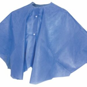 CAPE, EXAM MAMMO NW PONCHO W/SNPS 53"W LG BLU(50/C