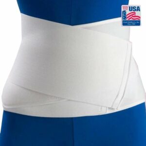 ABDOMINAL BINDER, CONTOURED 12" WHT 28-44" CAT#2005