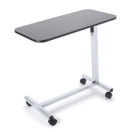 TABLE, OVERBED H-BASE WALNUT CHROME