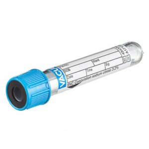 TUBE, BLD COL SODCIT LTBLU/BLK3ML PET VACUETTE (50/PK)