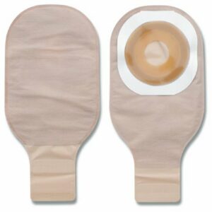 POUCH, DRN OST 1PC FLAT FLX BARR TRANS 1 1/4" (10/BX)