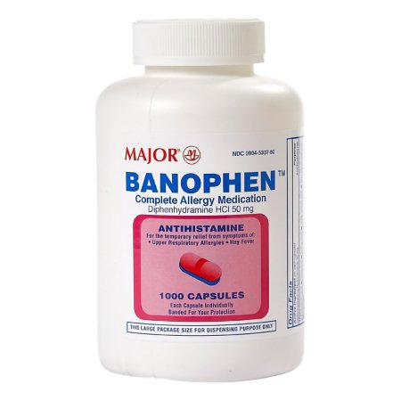 DIPHENHYDRAMINE HCL, CAP 50MG (1000/BT)