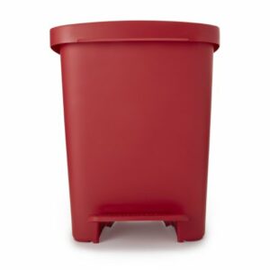 WASTECAN, STEP-ON RECTNGL PLASRED 32QT