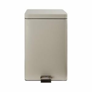 WASTECAN, STEP-ON SQ MTL BGE 32QT