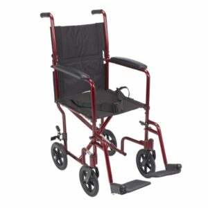 CHAIR, TRANSPORT ALUM RED 17"