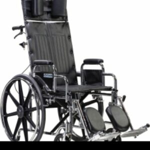 WHEELCHAIR, RECLINING 22" LEG REST REMVBL DESK